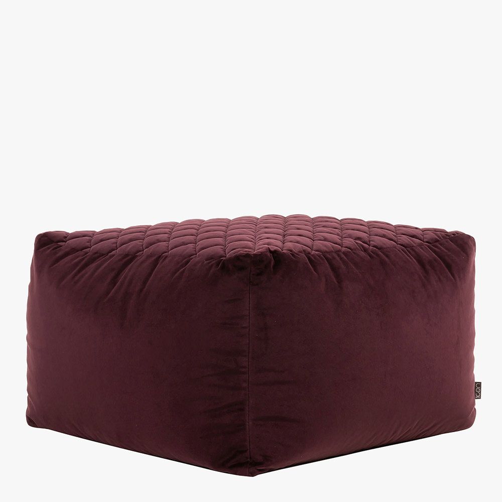 icon® Cortado Quilted Velvet Footstool