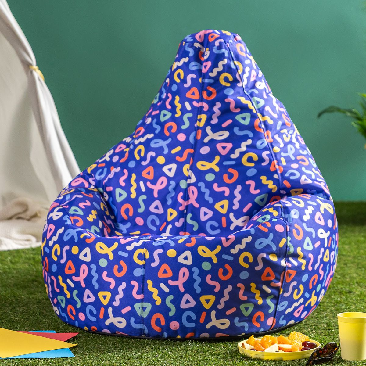 icon® Kids High Back Bean Bag Pod Indoor-Outdoor