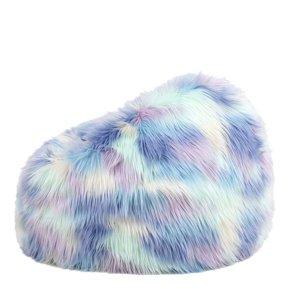 icon® Luxury Faux Fur Kids Classic Bean Bag, Unicorn