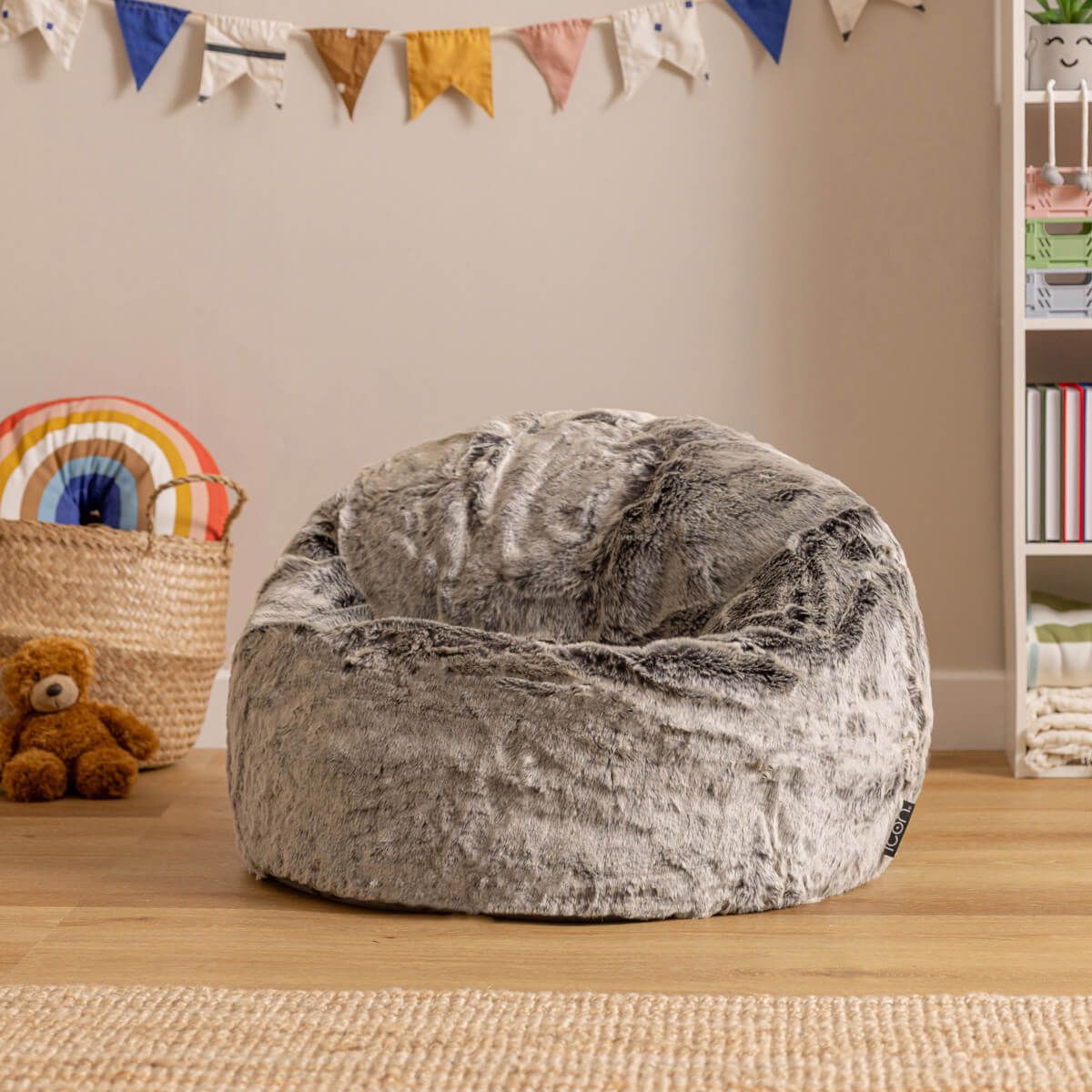 icon® Luxury Faux Fur Kids Classic Bean Bag