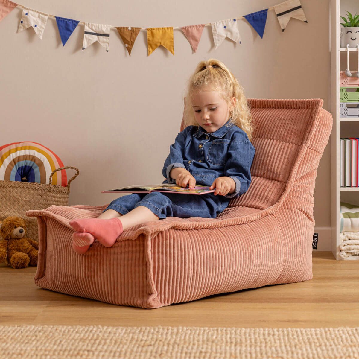 Icon Kids Dolce Corduroy Lounger Bean Bag