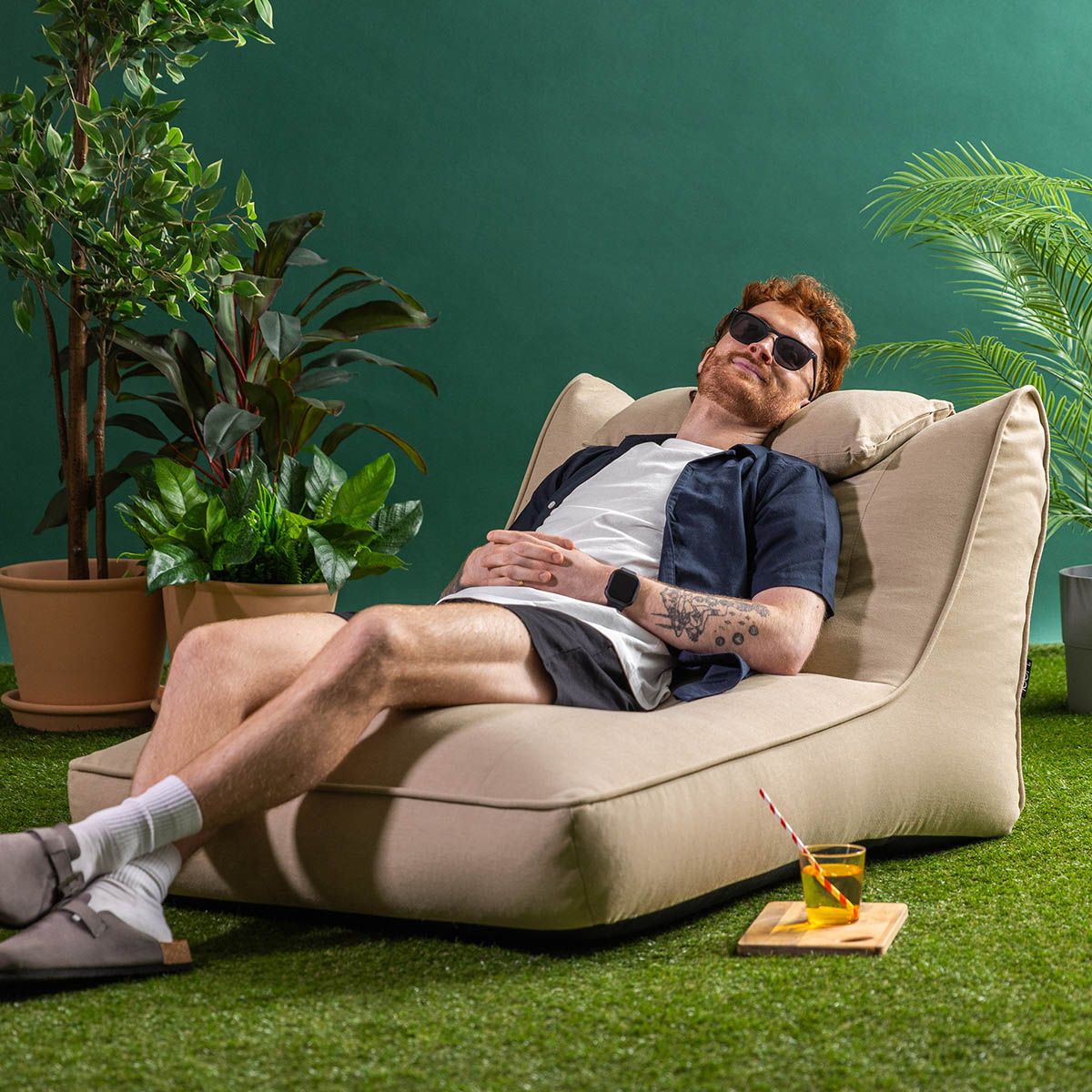 Nova Olefin Outdoor Lounger Bean Bag