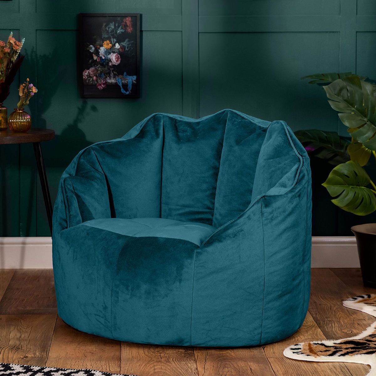 icon® Sirena Velvet Bean Bag Accent Chair