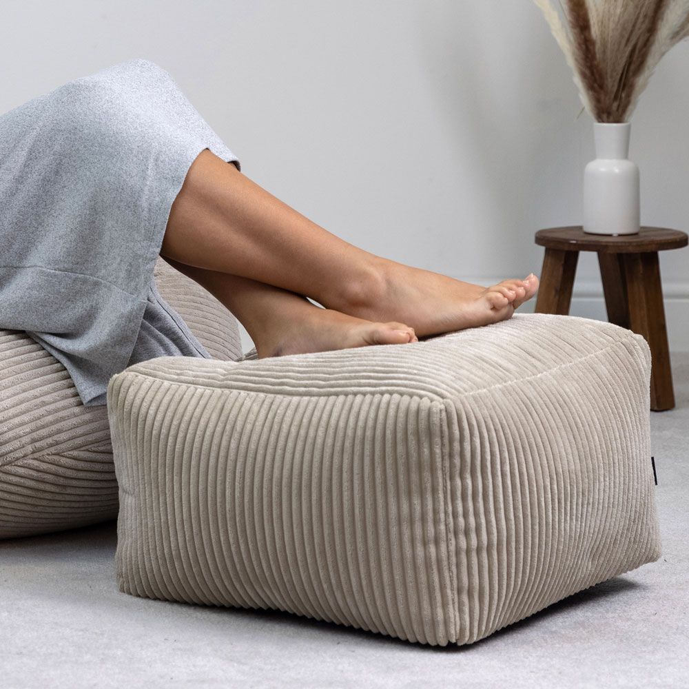 icon® Dalton Cord Bean Bag Recliner & Footstool