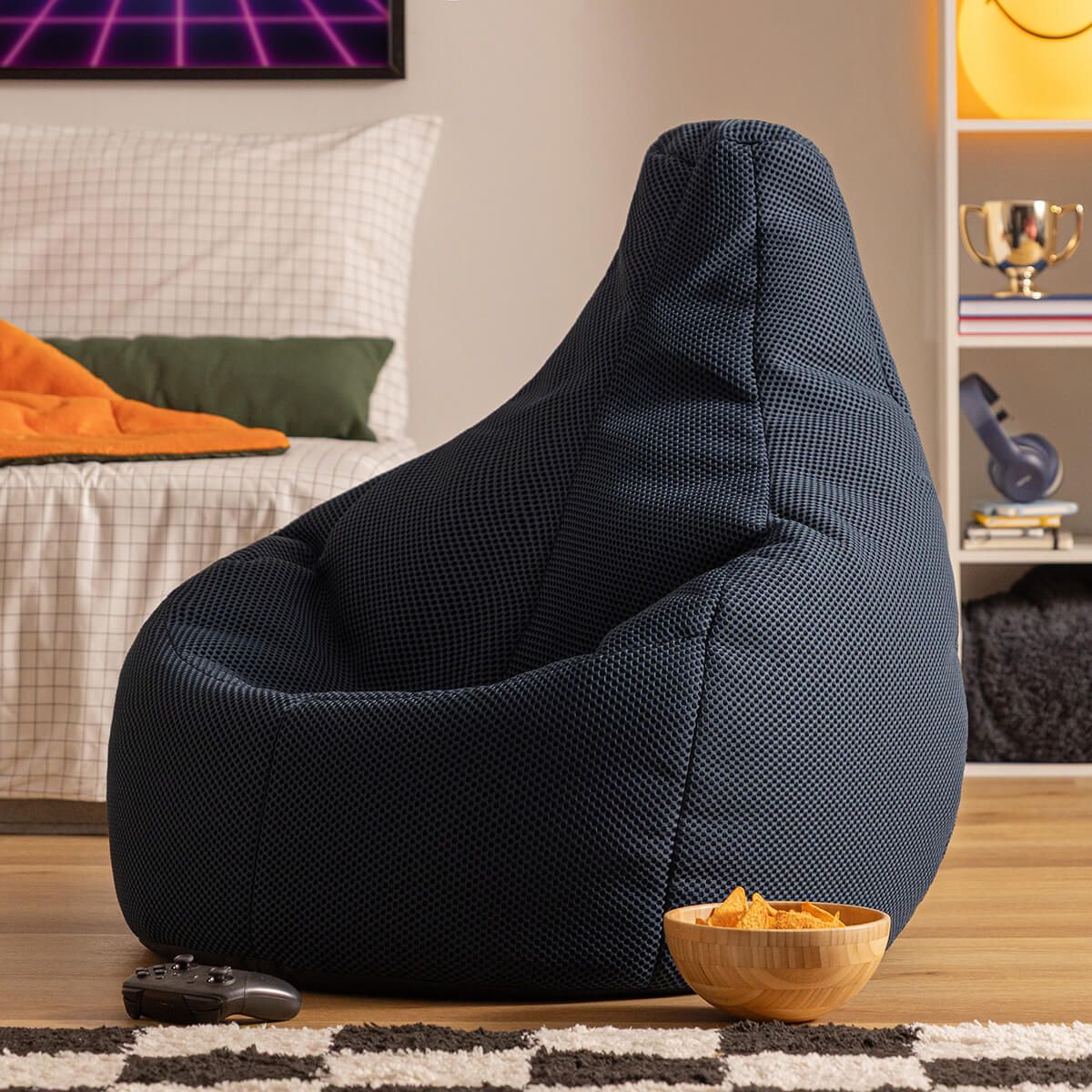 Icon Gaming Performance Mesh Recliner Bean Bag