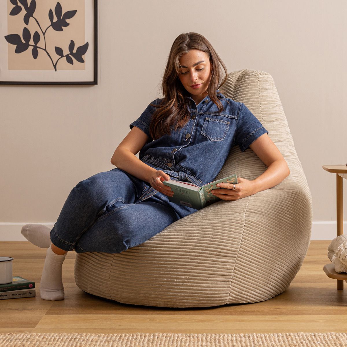 icon® Dalton Corduroy XL Recliner Bean Bag