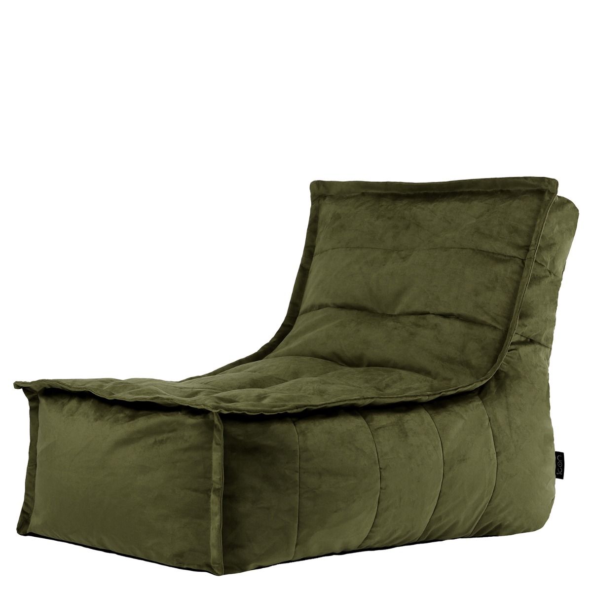 icon® Dolce Velvet Lounger Bean Bag, Olive