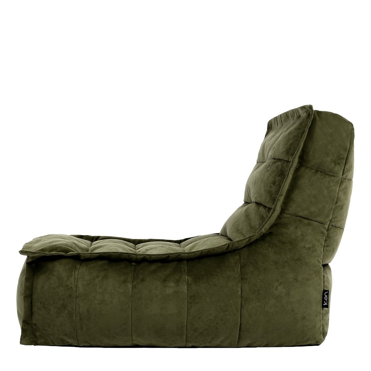 icon® Dolce Velvet Lounger Bean Bag, Olive