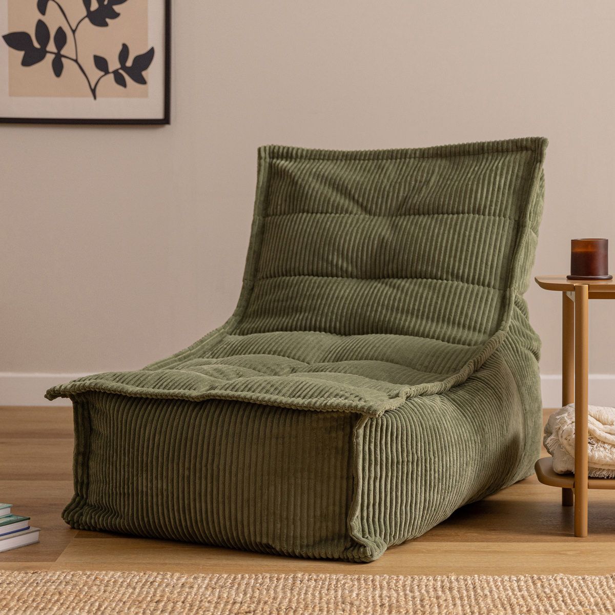 Icon Dolce Corduroy Scandi Lounger Bean Bag