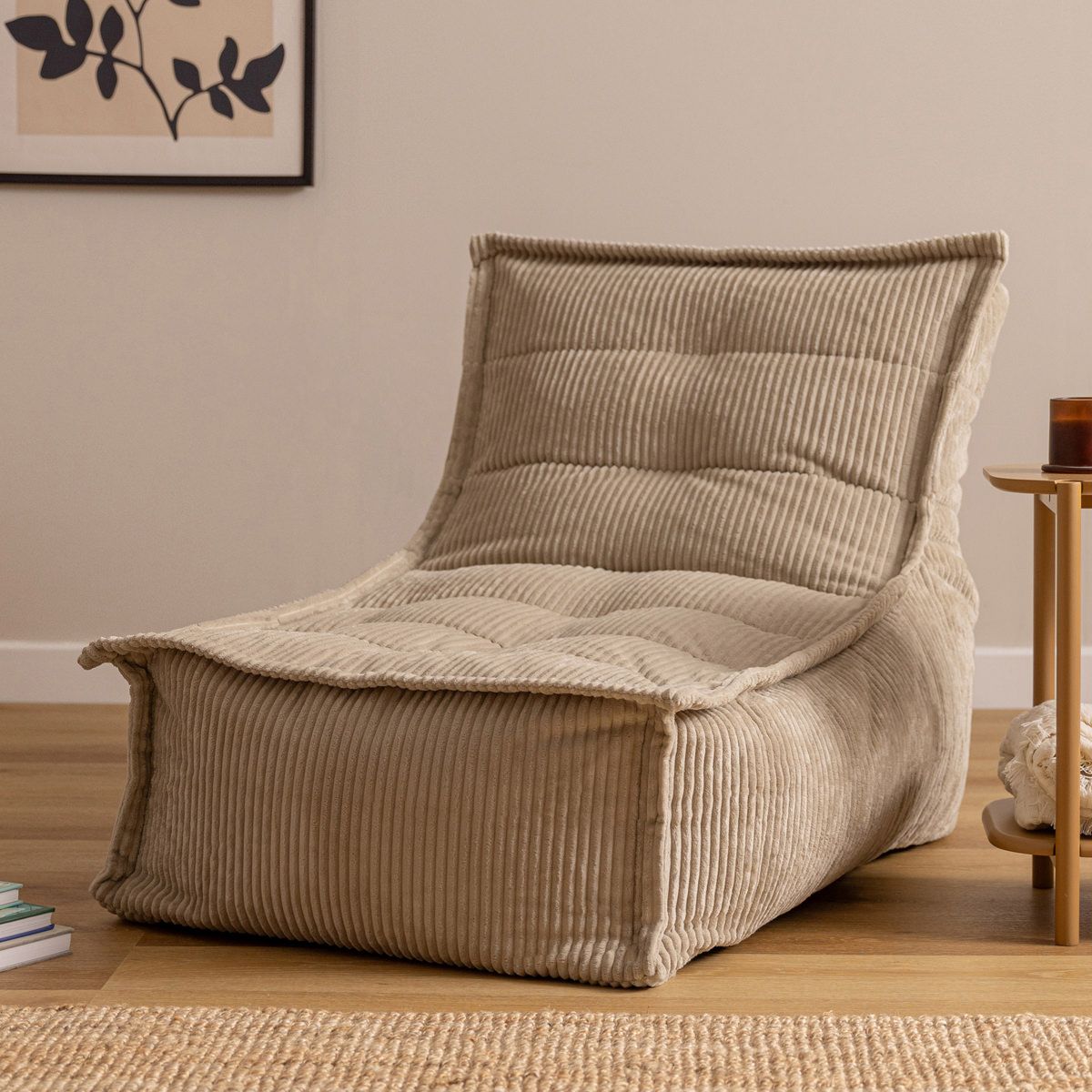 Icon Dolce Corduroy Scandi Lounger Bean Bag