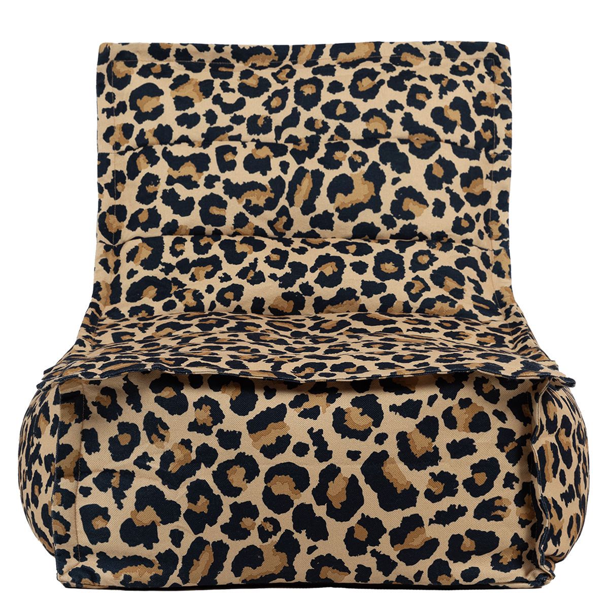 Dolce Leopard Print Woven Scandi Lounger Bean Bag