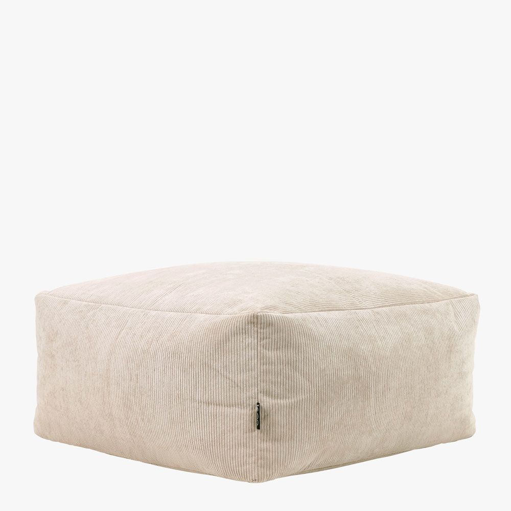icon® Tetra Corduroy Modular Pouffe, Natural