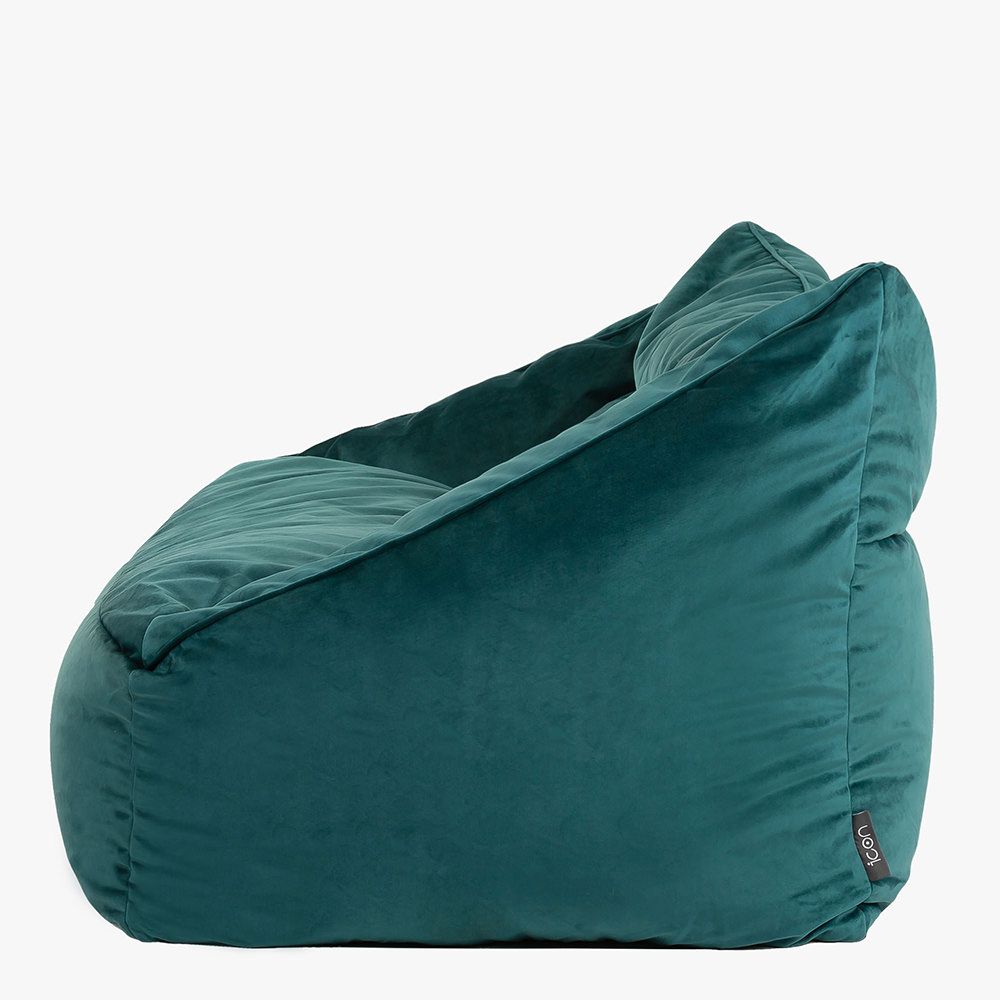 icon® Cecilia Velvet Loveseat Bean Bag