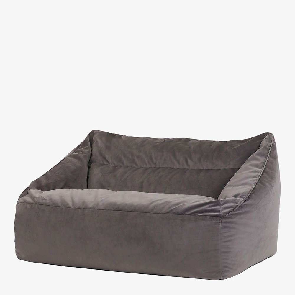 icon® Cecilia Velvet Loveseat Bean Bag