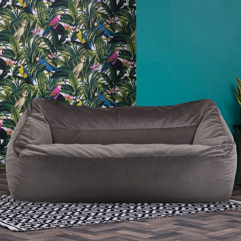 icon® Cecilia Velvet Loveseat Bean Bag