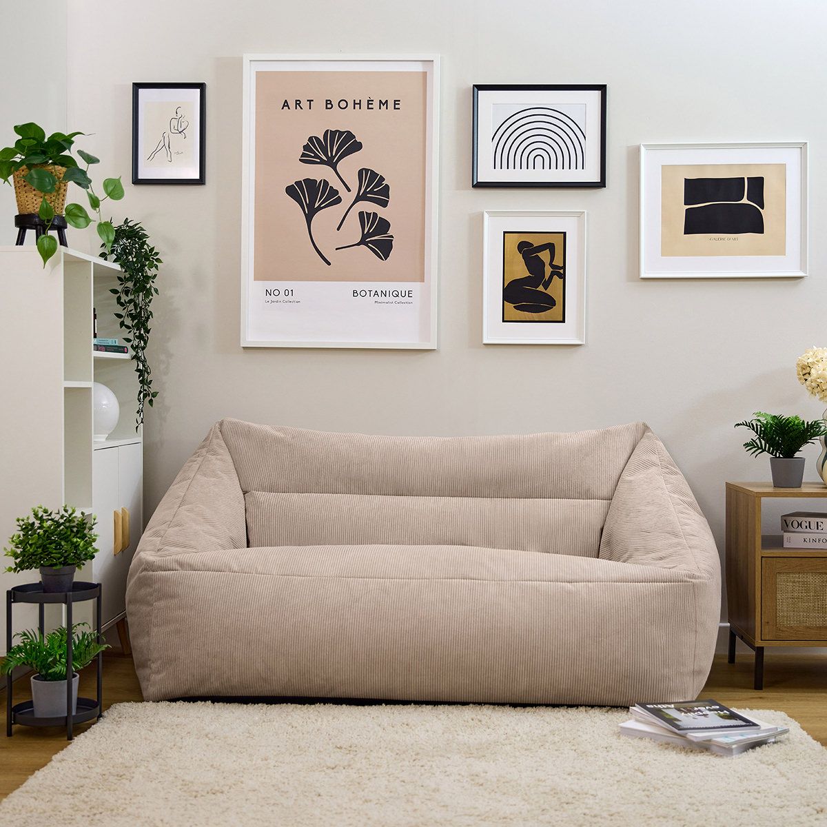 Icon Cecilia Fine Cord Sofa Bean Bag