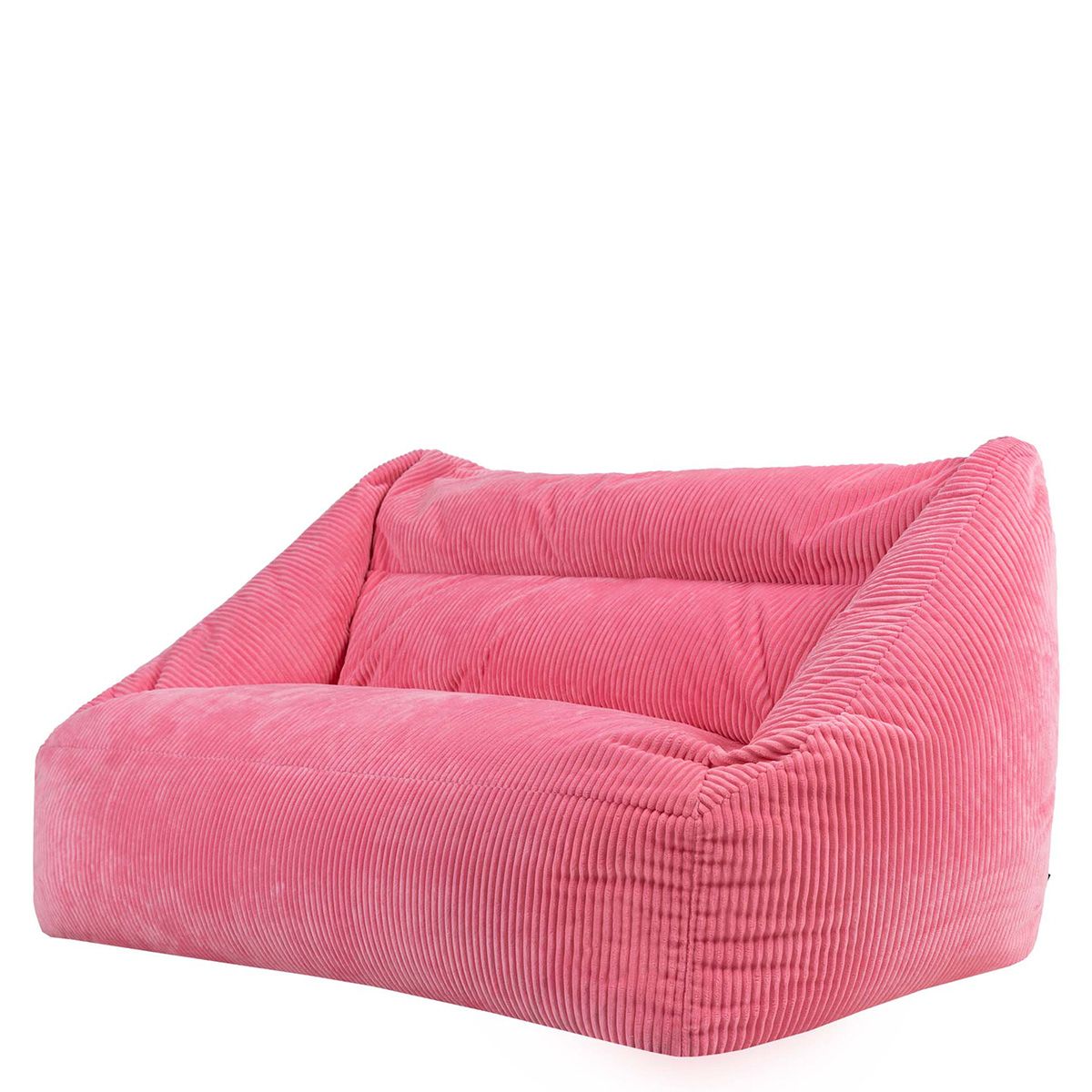 Icon Cecilia Corduroy Two Seater Sofa Bean Bag, Bubblegum Pink