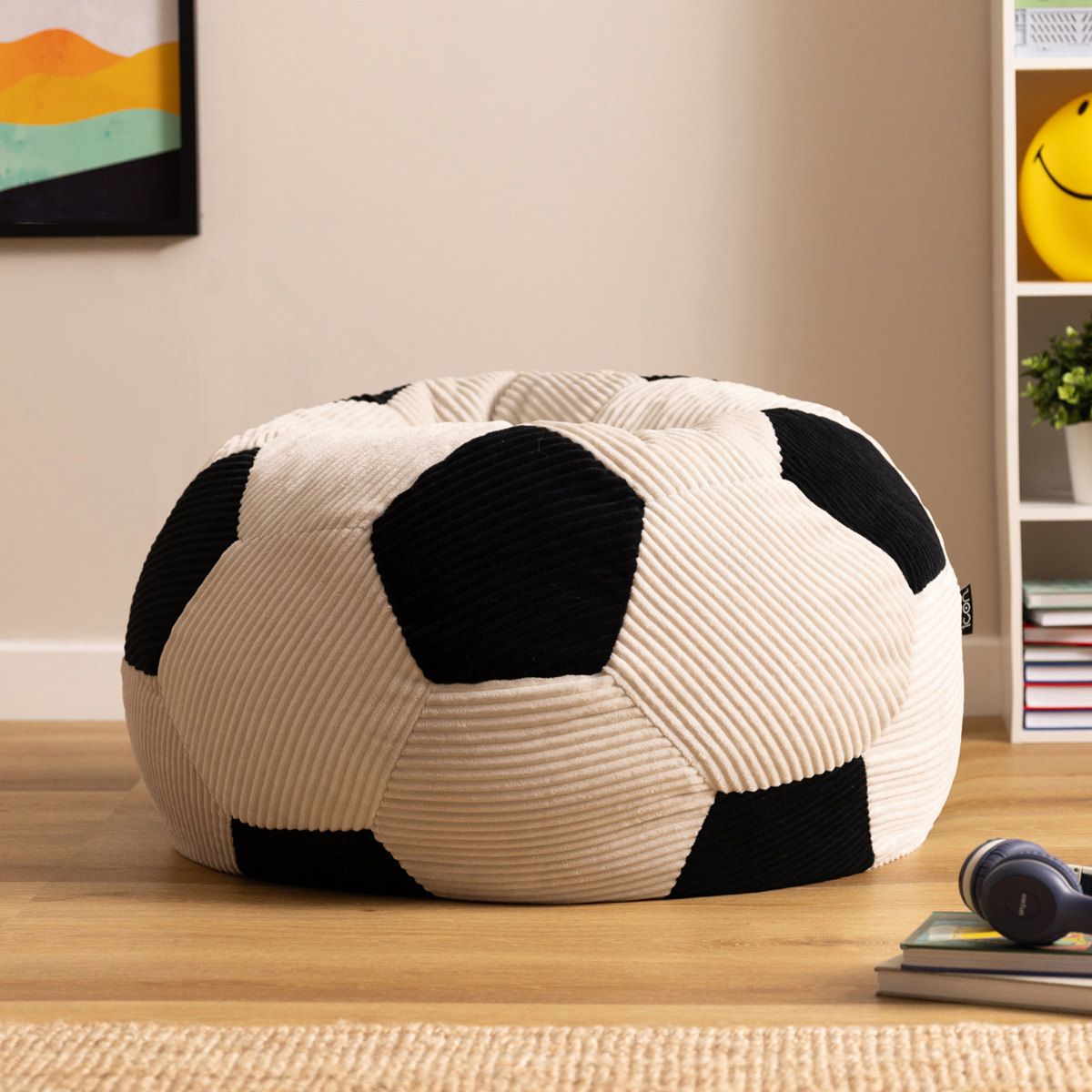 Icon Teen Football Print Corduroy Classic Bean Bag