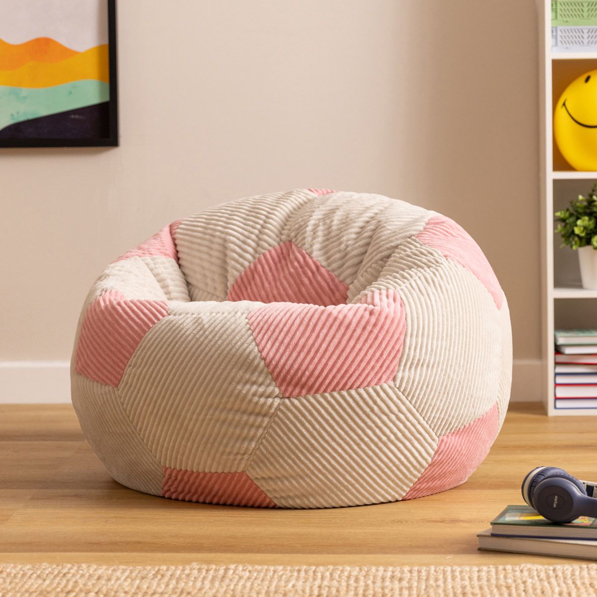 Icon Teen Football Print Corduroy Classic Bean Bag