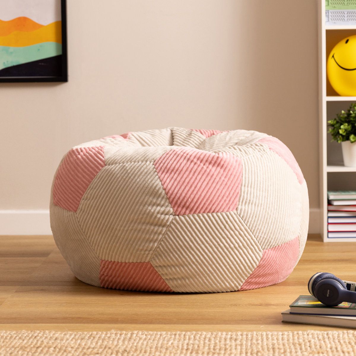 Icon Teen Football Print Corduroy Classic Bean Bag