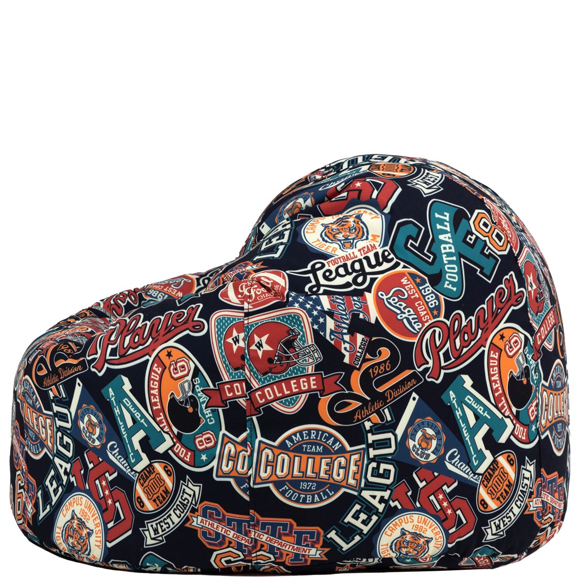 Icon Teen Varsity Footstool Print Classic Bean Bag