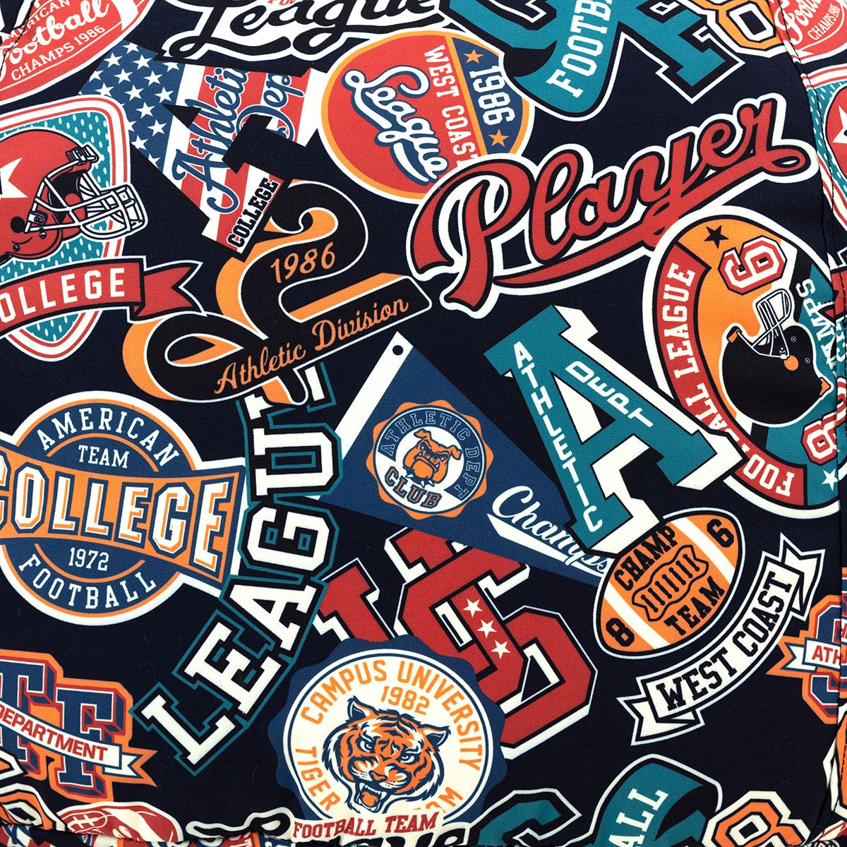 Icon Teen Varsity Footstool Print Classic Bean Bag
