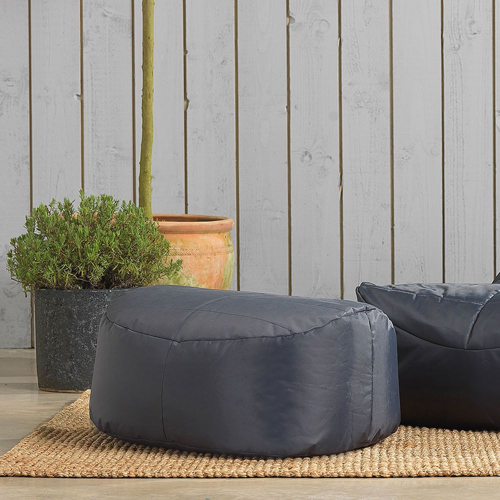 Veeva® Vista Indoor Outdoor Footstool charcoal lifestyle
