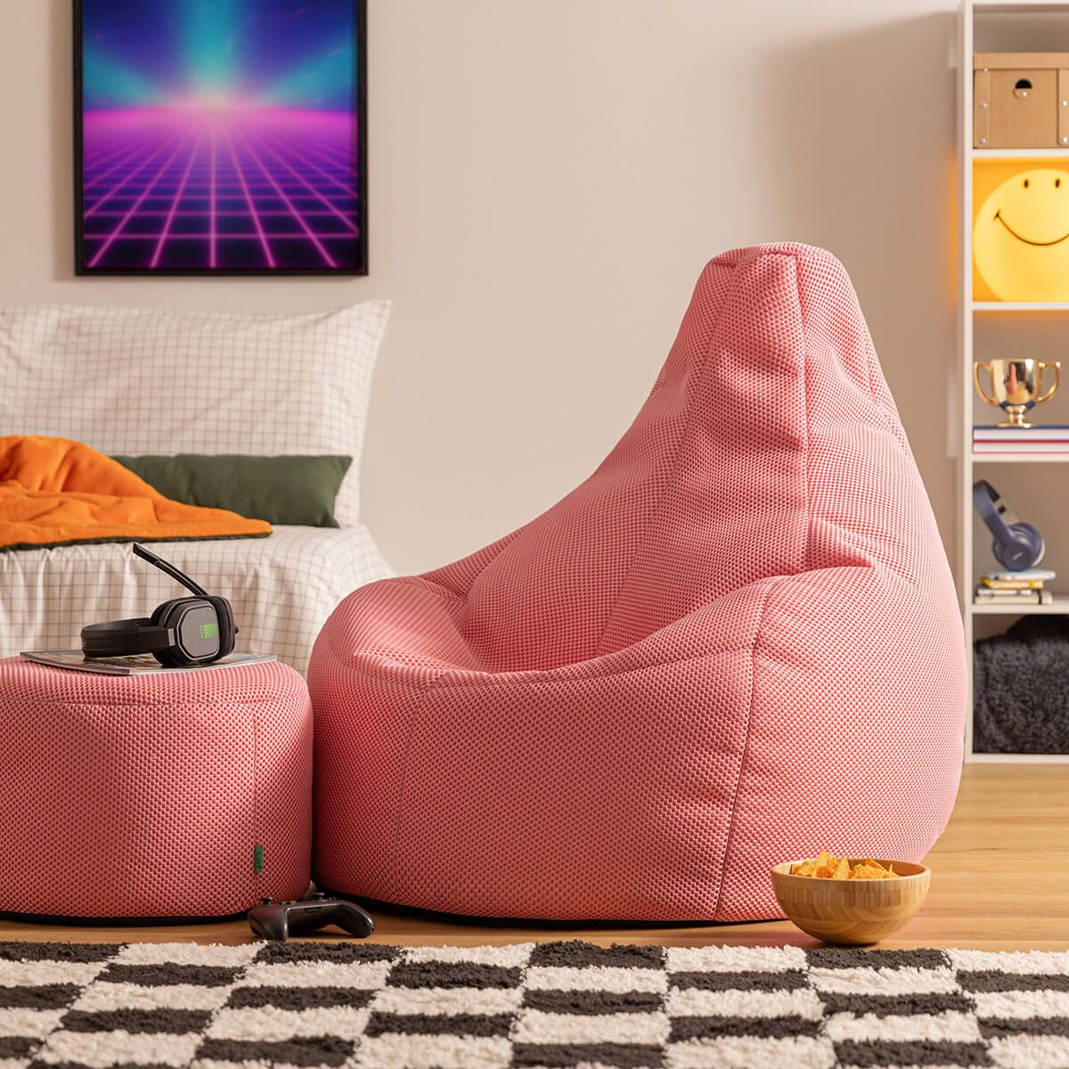 Icon Gaming Performance Mesh Recliner Bean Bag