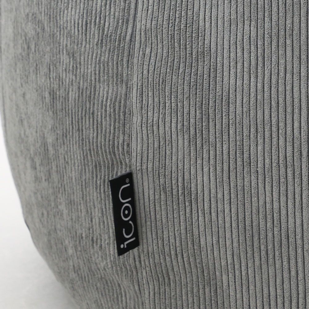 icon® Clara Fine Cord Armchair & Footstool, Charcoal Grey