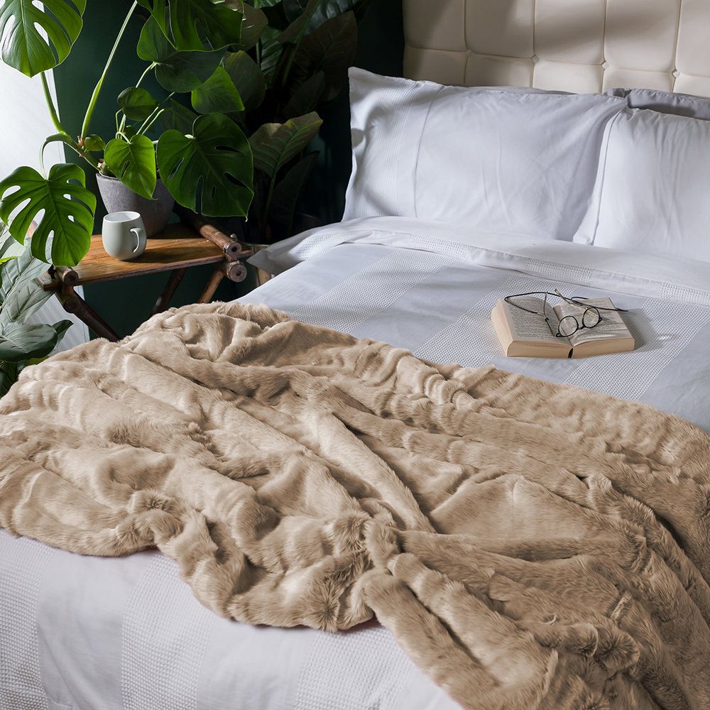 icon® Luxury Faux Fur Throw