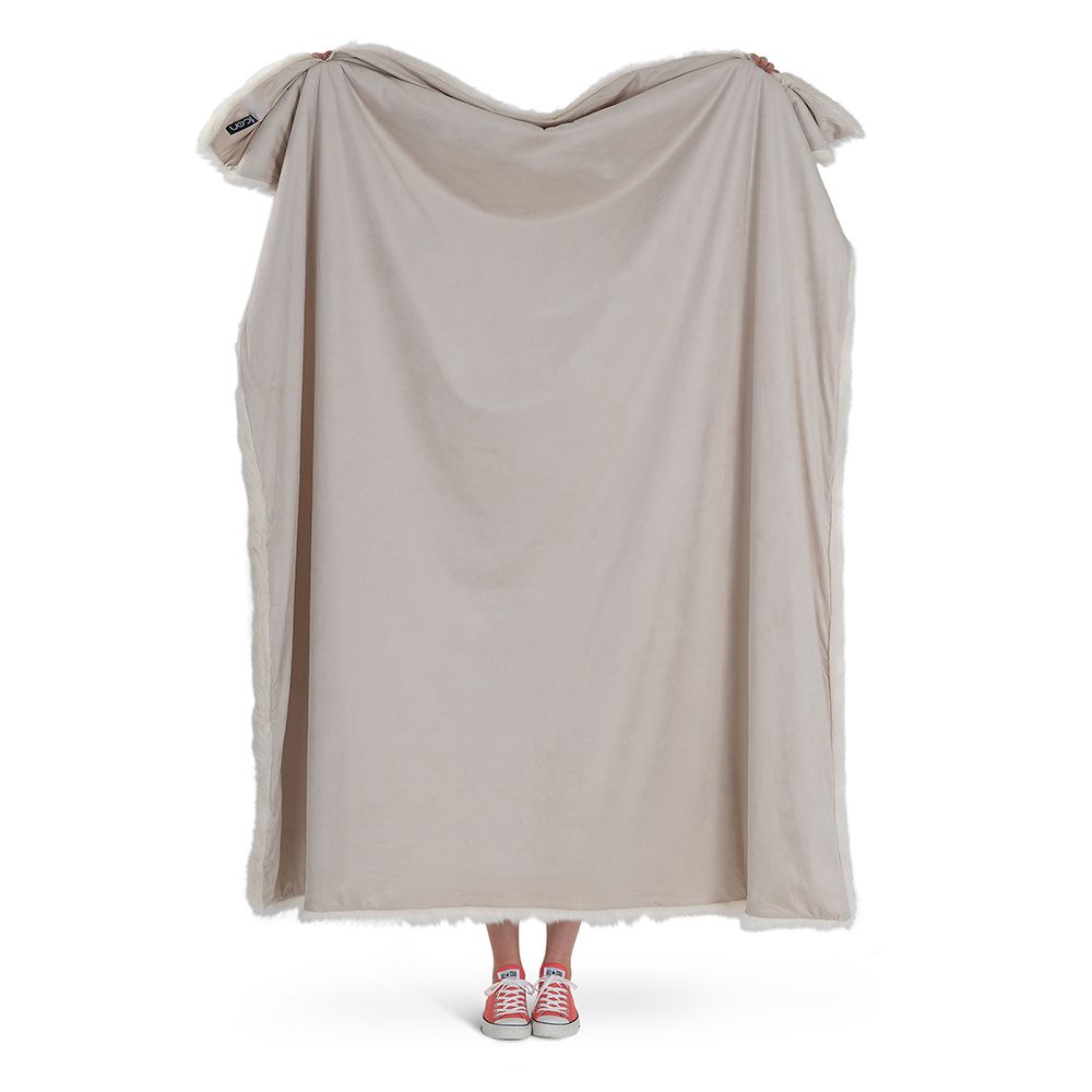 icon® Luxury Faux Fur Throw, Cream