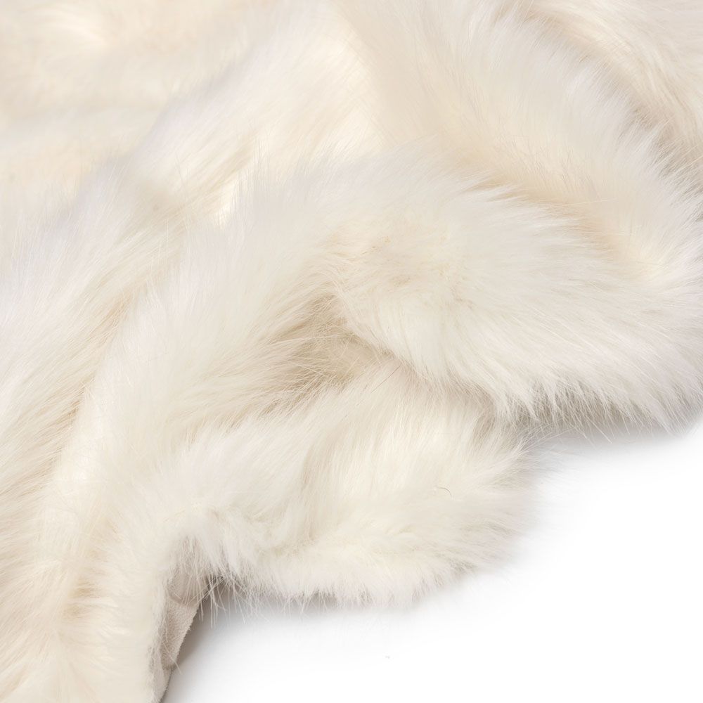 icon® Luxury Faux Fur Throw, Cream