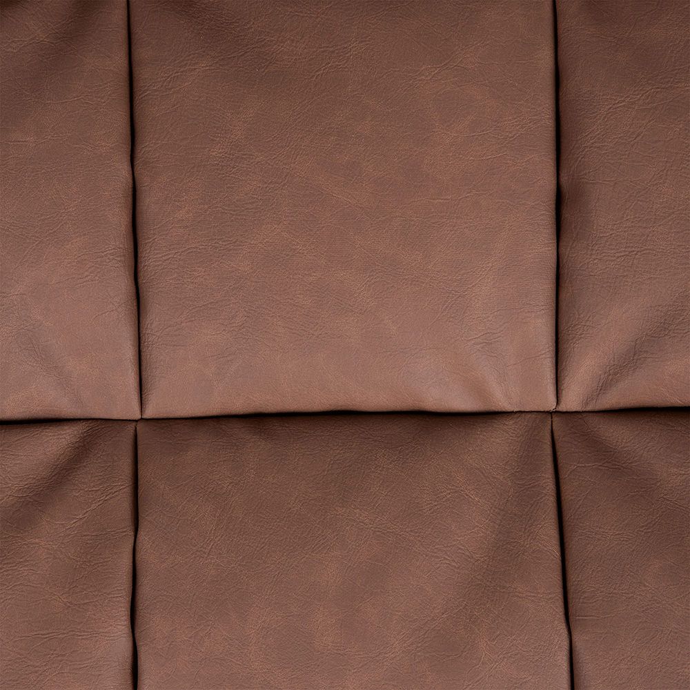 icon® Lorenzo Faux Leather Lounger Bean Bag & Footstool, Brown