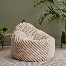 icon Cocoon Ribbed Faux Fur Chair