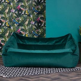 icon® Cecilia Velvet Loveseat Bean Bag