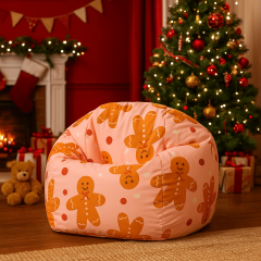 icon® Kids Festive Gingerbread Print Classic Bean Bag, Multicolour