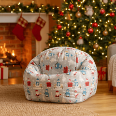 icon® Kids Festive Santa Claus Print Classic Bean Bag, Multicolour