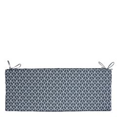 Veeva® Large Geometric Print Indoor Outdoor Bench Pad, Charcoal Grey