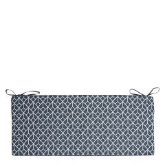 Veeva® Small Geometric Print Indoor Outdoor Bench Cushion, Charcoal Grey