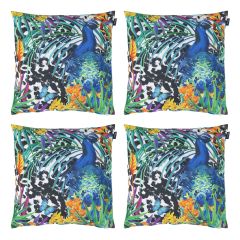 Veeva® Tropical Peacock Outdoor Cushion, Pack of 4