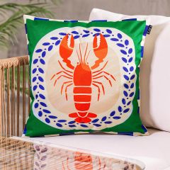 Italian Lobster Print Indoor-Outdoor Cushion