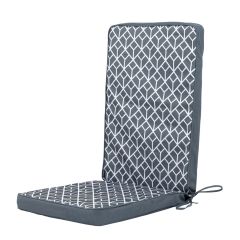 Veeva® Geometric Print High Back Seat Pad, Charcoal