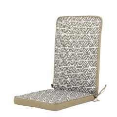 Veeva® Geometric Print High Back Seat Pad Olive