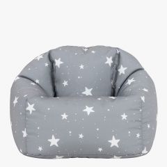 grey star print kids bean bag small