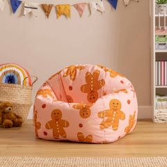 Icon Kids Festive Gingerbread Print Classic Bean Bag, Multicolour