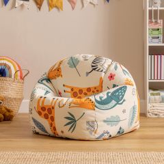 Kids Animal Safari Print Classic Bean Bag