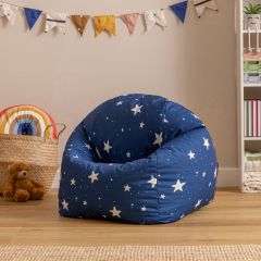 icon® Starry Skies Kids Bean Bag, Navy Blue