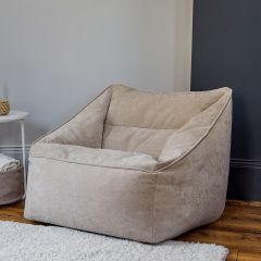 icon® Natalia Chenille Armchair Bean Bag, Natural