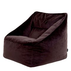 icon® Natalia Velvet Armchair Bean Bag, Chocolate