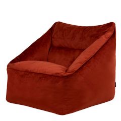 icon® Natalia Velvet Armchair Bean Bag, Terracotta